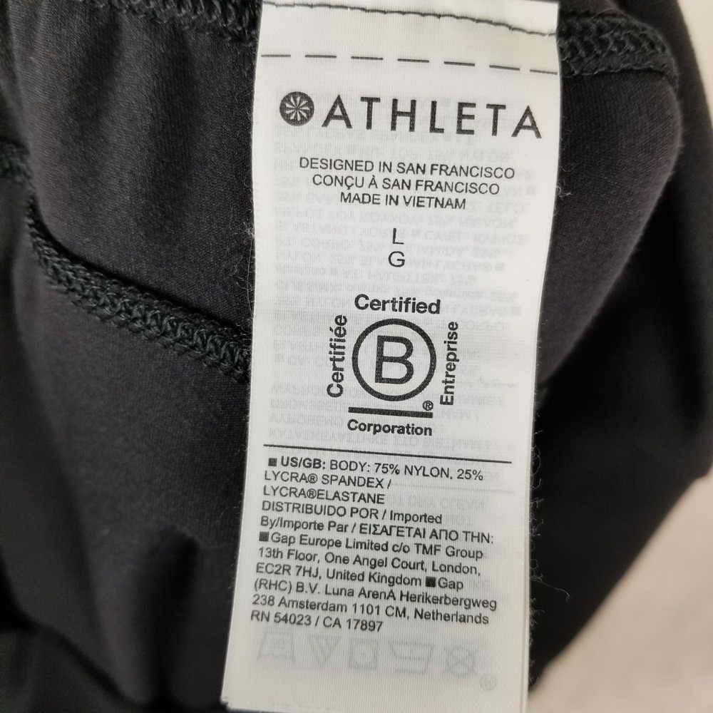 Athleta Salutation Jogger Women Large Black High Rise Pockets Activewear Pants - Picture 6 of 10